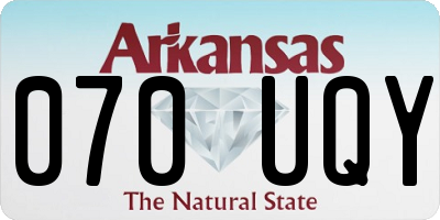 AR license plate 070UQY