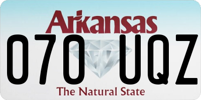 AR license plate 070UQZ