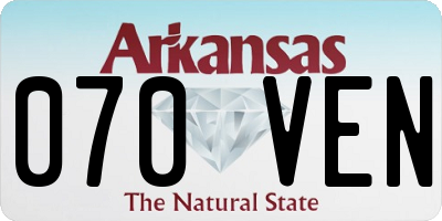AR license plate 070VEN