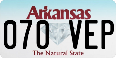 AR license plate 070VEP