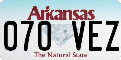 AR license plate 070VEZ
