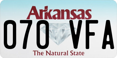 AR license plate 070VFA