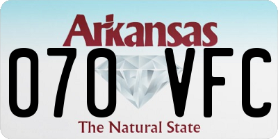 AR license plate 070VFC