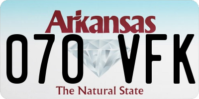 AR license plate 070VFK