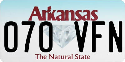 AR license plate 070VFN