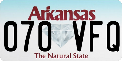AR license plate 070VFQ