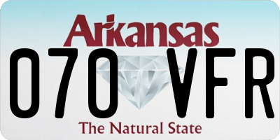 AR license plate 070VFR