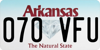 AR license plate 070VFU