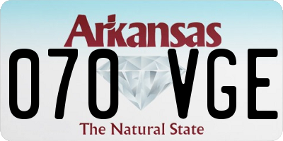 AR license plate 070VGE