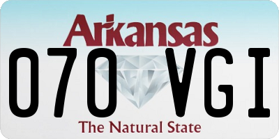 AR license plate 070VGI