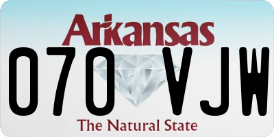 AR license plate 070VJW