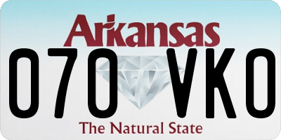 AR license plate 070VKO