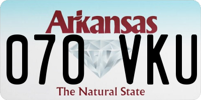 AR license plate 070VKU