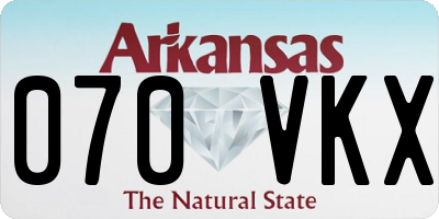 AR license plate 070VKX