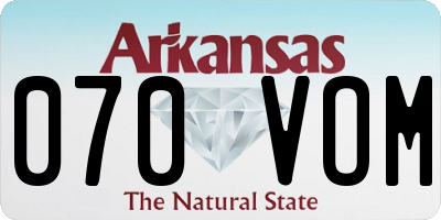 AR license plate 070VOM
