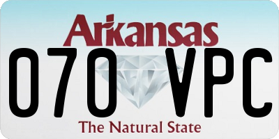 AR license plate 070VPC