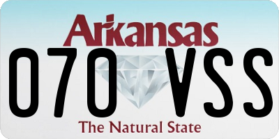 AR license plate 070VSS