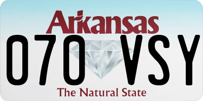 AR license plate 070VSY