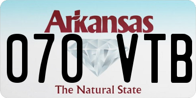 AR license plate 070VTB
