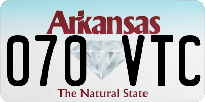 AR license plate 070VTC