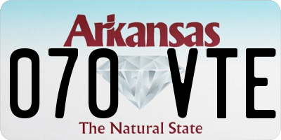 AR license plate 070VTE