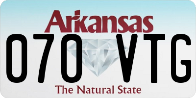 AR license plate 070VTG