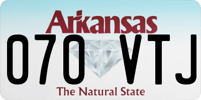 AR license plate 070VTJ