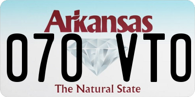 AR license plate 070VTO
