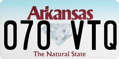 AR license plate 070VTQ