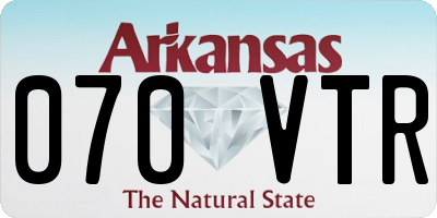 AR license plate 070VTR