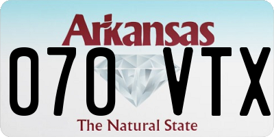 AR license plate 070VTX