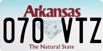 AR license plate 070VTZ