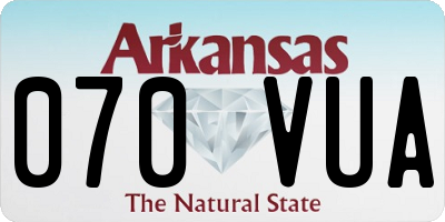 AR license plate 070VUA