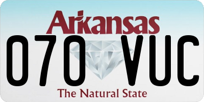 AR license plate 070VUC