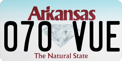 AR license plate 070VUE