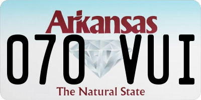 AR license plate 070VUI