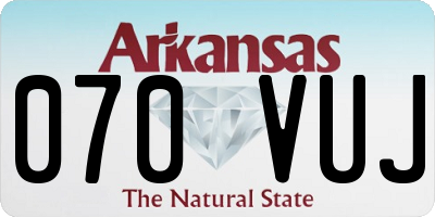 AR license plate 070VUJ