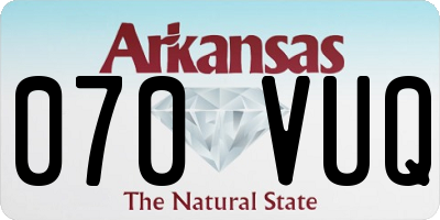 AR license plate 070VUQ