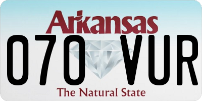 AR license plate 070VUR