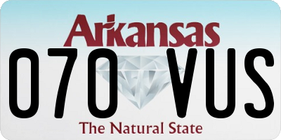 AR license plate 070VUS
