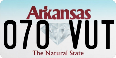 AR license plate 070VUT