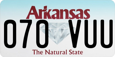 AR license plate 070VUU