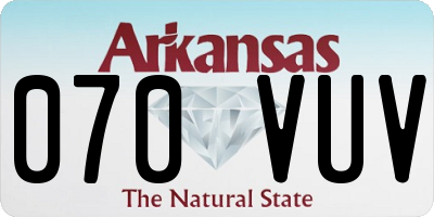 AR license plate 070VUV