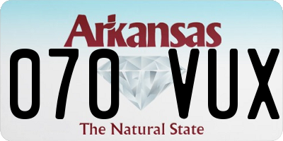 AR license plate 070VUX
