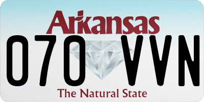 AR license plate 070VVN