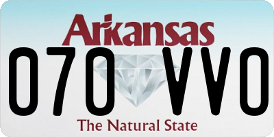 AR license plate 070VVO