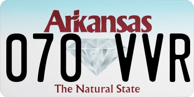 AR license plate 070VVR