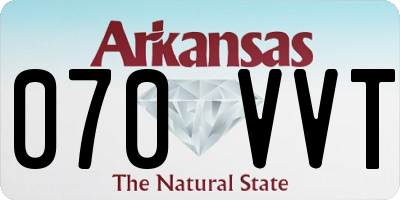 AR license plate 070VVT