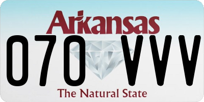 AR license plate 070VVV