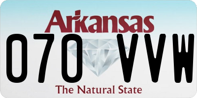 AR license plate 070VVW